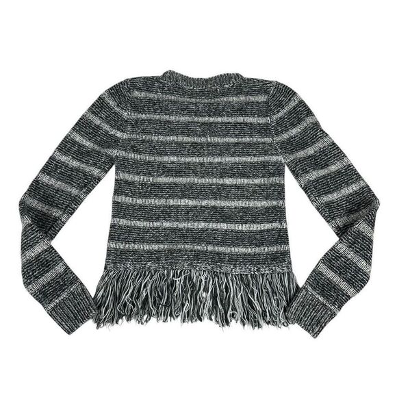 Maddie Junior XS stripe Sweater with Fringe Navy - Picture 2 of 5